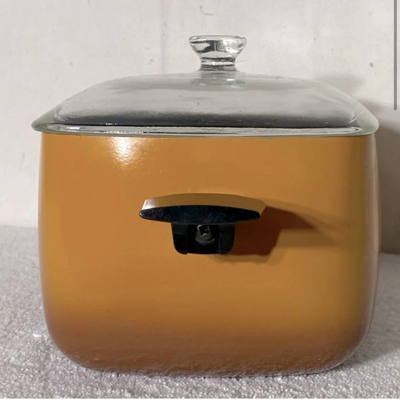 West  Bend Slo Slow Cooker 6 qt Harvest Gold Brown Replacement Kettle Pot W Lid - Picture 3 of 16